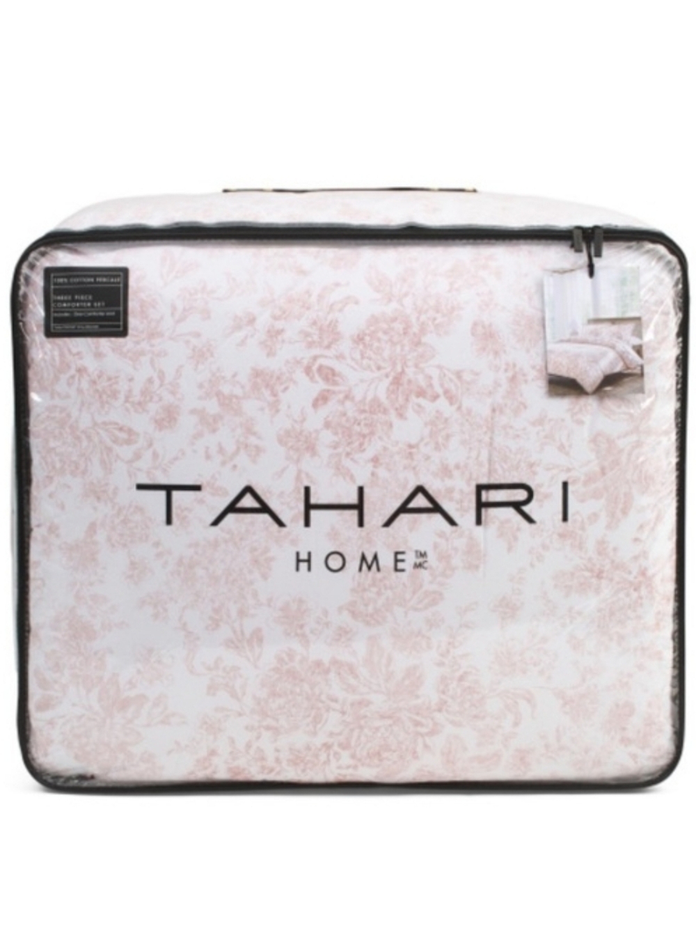 TAHARI Cotton Percale Toile Comforter Set